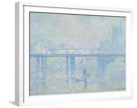 Charing Cross Bridge, London-Claude Monet-Framed Giclee Print