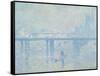 Charing Cross Bridge, London-Claude Monet-Framed Stretched Canvas