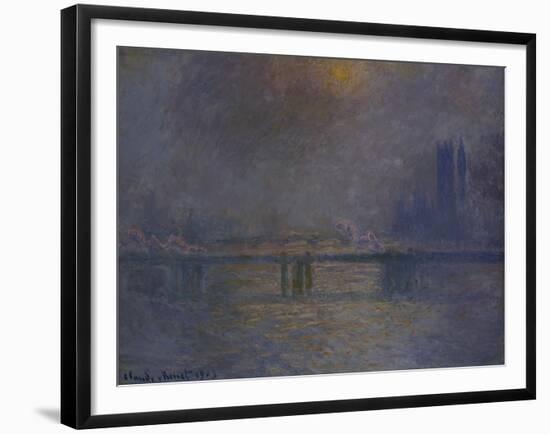 Charing Cross Bridge, the Thames-Claude Monet-Framed Giclee Print