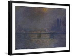 Charing Cross Bridge, the Thames-Claude Monet-Framed Giclee Print