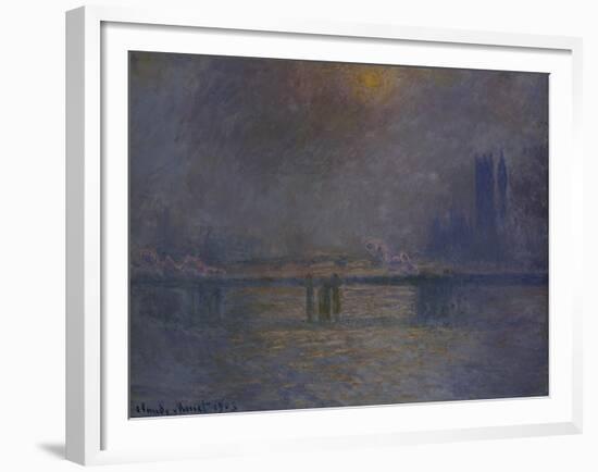 Charing Cross Bridge, the Thames-Claude Monet-Framed Giclee Print