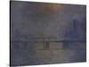 Charing Cross Bridge, the Thames-Claude Monet-Stretched Canvas