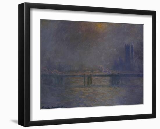 Charing Cross Bridge, the Thames-Claude Monet-Framed Giclee Print