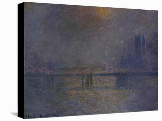 Charing Cross Bridge, the Thames-Claude Monet-Stretched Canvas