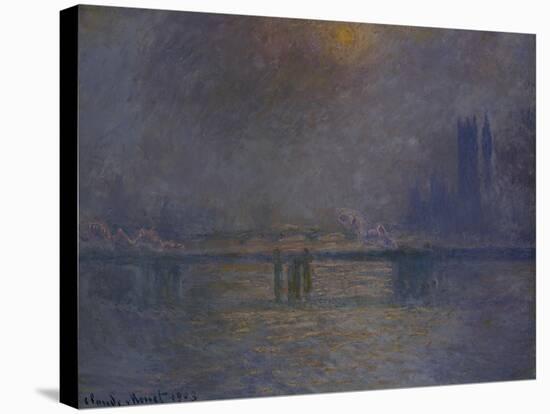 Charing Cross Bridge, the Thames-Claude Monet-Stretched Canvas