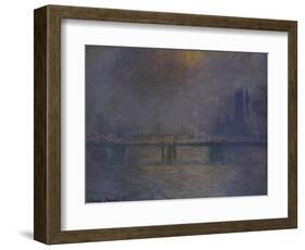 Charing Cross Bridge, the Thames-Claude Monet-Framed Giclee Print