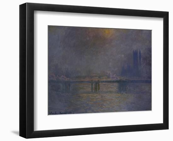 Charing Cross Bridge, the Thames-Claude Monet-Framed Giclee Print