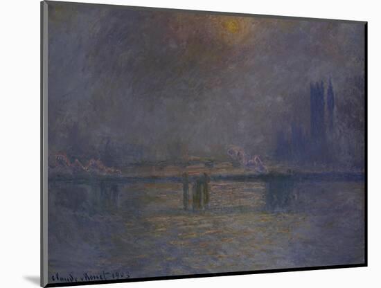 Charing Cross Bridge, the Thames-Claude Monet-Mounted Giclee Print