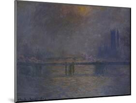 Charing Cross Bridge, the Thames-Claude Monet-Mounted Giclee Print