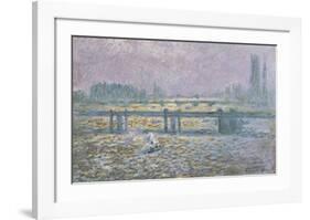 Charing Cross Bridge-Claude Monet-Framed Art Print