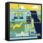 Charing Cross To Victoria-Claire Huntley-Framed Stretched Canvas