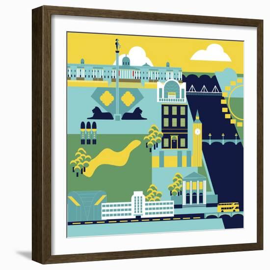 Charing Cross To Victoria-Claire Huntley-Framed Giclee Print