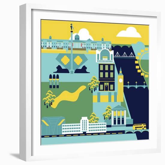 Charing Cross To Victoria-Claire Huntley-Framed Giclee Print