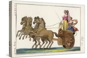 Chariot of the Ancient Greeks with a Woman Driver and a Woman Passenger-null-Stretched Canvas