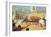 Chariot Race at the Circus Maximus-Severino Baraldi-Framed Giclee Print