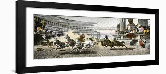 Chariot Race in the Circus Maximus of Ancient Rome-null-Framed Giclee Print