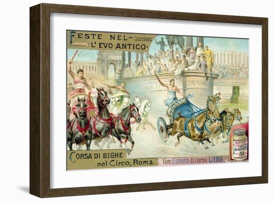 Chariot Race in the Circus, Rome-null-Framed Giclee Print