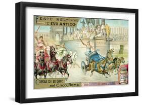 Chariot Race in the Circus, Rome-null-Framed Giclee Print