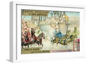 Chariot Race in the Circus, Rome-null-Framed Giclee Print