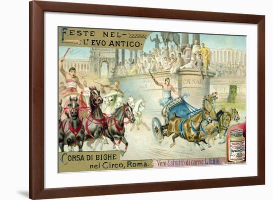 Chariot Race in the Circus, Rome-null-Framed Giclee Print