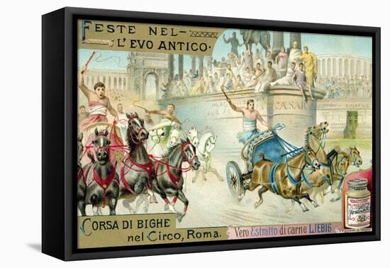 Chariot Race in the Circus, Rome-null-Framed Stretched Canvas