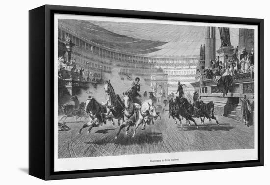 Chariot Race Under Way at the Circus Maximus Rome-Friedrich Thiersch-Framed Stretched Canvas