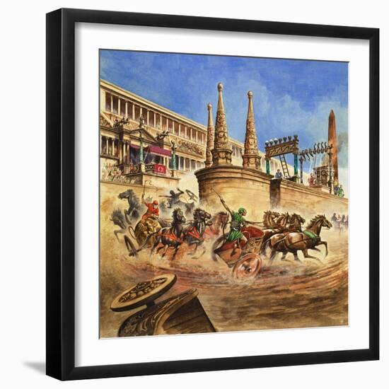 Chariot Race-Peter Jackson-Framed Premium Giclee Print