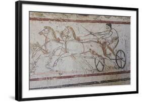 Charioteer and Horses, Painted Tomb Slab Detail, National Archaeological Museum-Eleanor Scriven-Framed Photographic Print