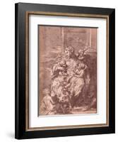 Charity, 16th century, (1903)-Francesco Primaticcio-Framed Giclee Print