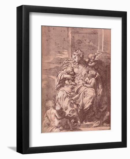 Charity, 16th century, (1903)-Francesco Primaticcio-Framed Giclee Print