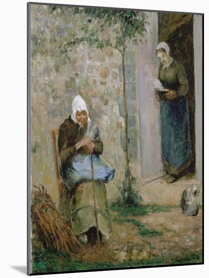 Charity, 1876-Camille Pissarro-Mounted Giclee Print