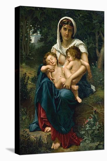 Charity (Chromolitho)-William-Adolphe (after) Bouguereau-Stretched Canvas