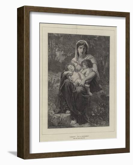 Charity, from the Paris Salon, 1874-William-Adolphe Bouguereau-Framed Giclee Print