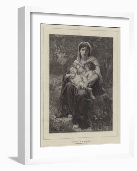 Charity, from the Paris Salon, 1874-William-Adolphe Bouguereau-Framed Giclee Print