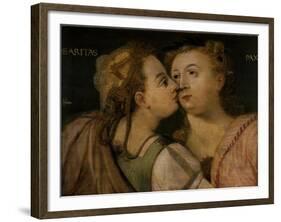 Charity Kissing Peace-Frans Floris-Framed Giclee Print