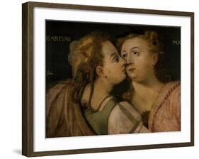 Charity Kissing Peace-Frans Floris-Framed Giclee Print