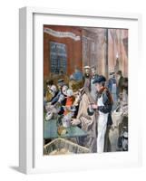 Charity of the Students; the Soup Kitchen at Butte-Aux-Cailles, Paris, 1894-Oswaldo Tofani-Framed Giclee Print