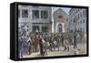 Charity Walk in Corso Garibaldi, Milan on 24 December 1882-Giacomo Campi-Framed Stretched Canvas