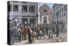 Charity Walk in Corso Garibaldi, Milan on 24 December 1882-Giacomo Campi-Stretched Canvas