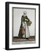 Charity Worker, Print, France, 18th Century-null-Framed Giclee Print