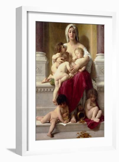 Charity-William Adolphe Bouguereau-Framed Art Print