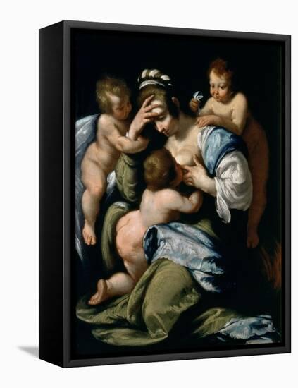 Charity-Bernardo Strozzi-Framed Stretched Canvas