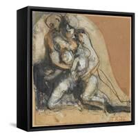 Charity-Auguste Rodin-Framed Stretched Canvas