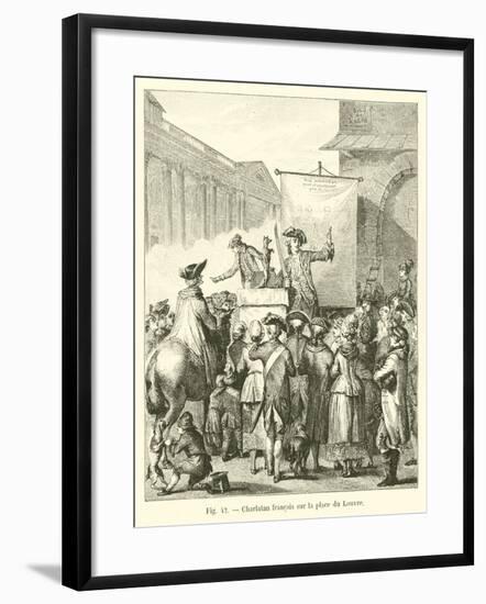 Charlatan Francais Sur La Place Du Louvre-null-Framed Giclee Print