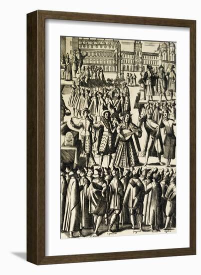 Charlatans in St Mark's Square in Venice-Giacomo Franco-Framed Giclee Print