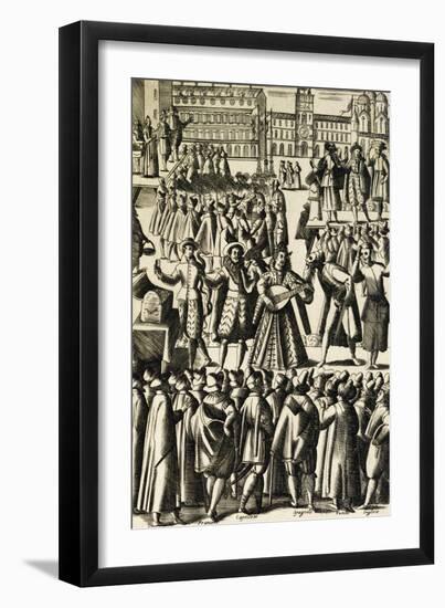 Charlatans in St Mark's Square in Venice-Giacomo Franco-Framed Giclee Print