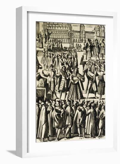 Charlatans in St Mark's Square in Venice-Giacomo Franco-Framed Giclee Print