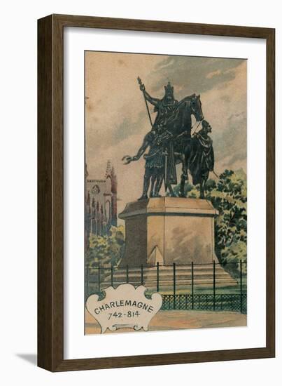 Charlemagne, 742-814, Erigee Sur Le Parvis Notre-Dame-null-Framed Giclee Print