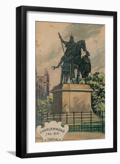 Charlemagne, 742-814, Erigee Sur Le Parvis Notre-Dame-null-Framed Giclee Print