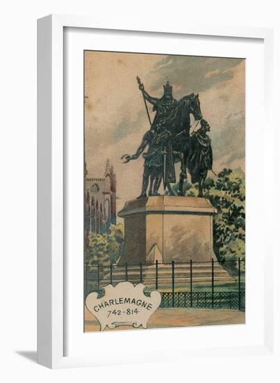 Charlemagne, 742-814, Erigee Sur Le Parvis Notre-Dame-null-Framed Giclee Print